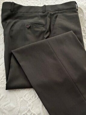 Pants. Dark Khaki. sz W35 x L29. Gala G Pure New Wool (summer weight)